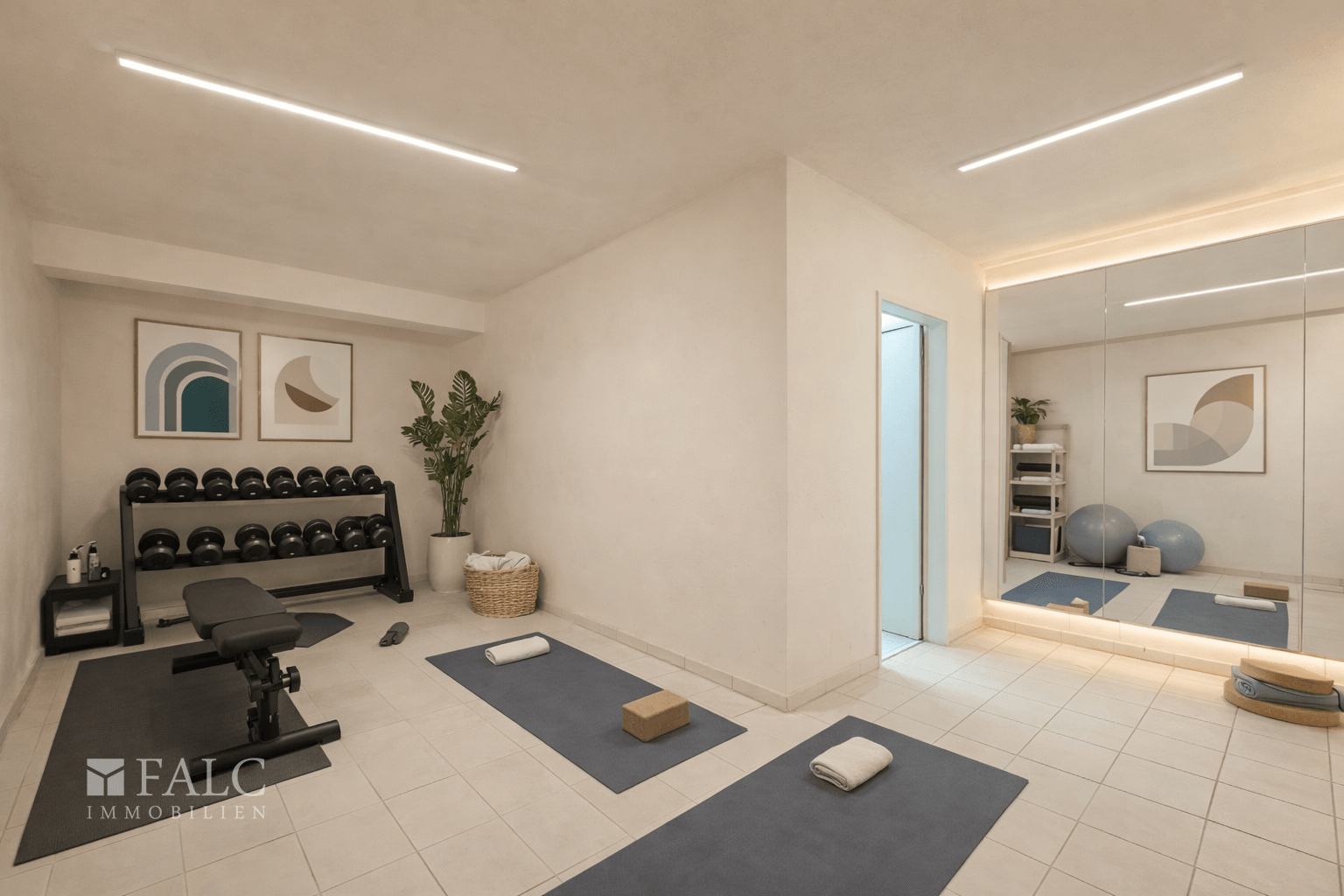 Einrichtungsbeispiel Fitnessraum